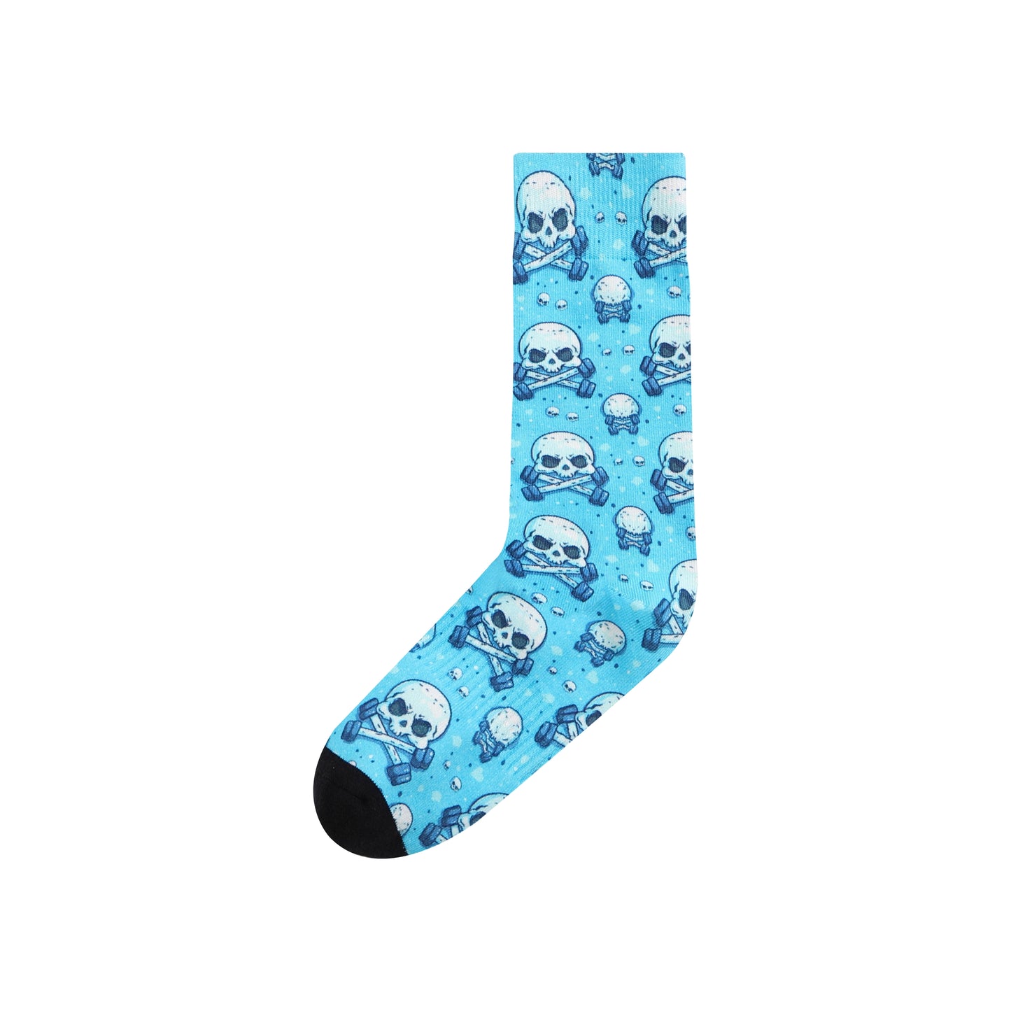 Skulls with Dumbbell (blue)